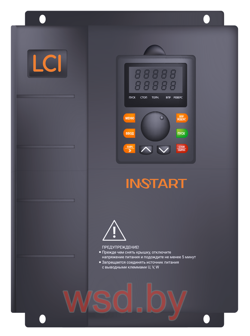 Преобразователь частоты INSTART  LCI-G37/P45-4 37/45 кВт 75/90 А 3 ~ 380В ± 15% 50/60Гц -